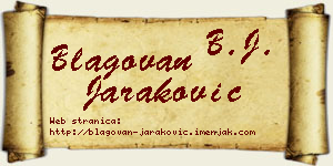 Blagovan Jaraković vizit kartica